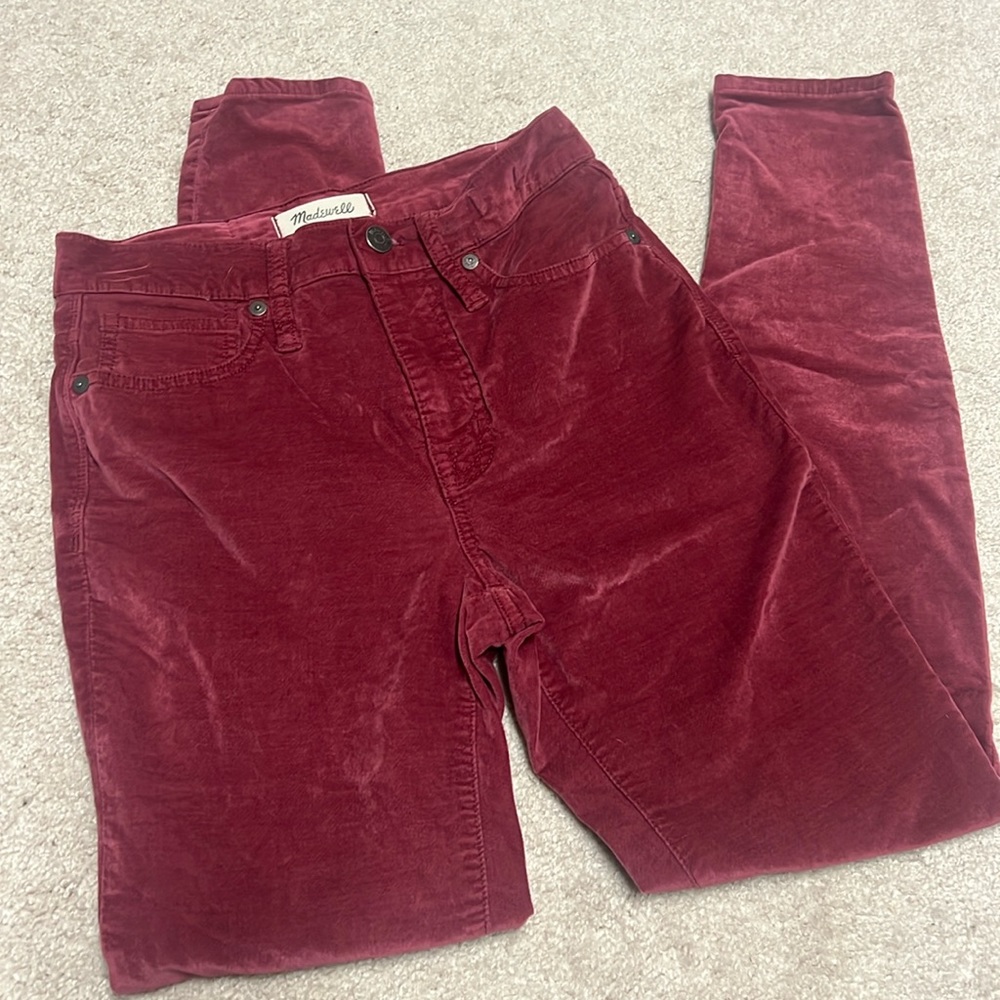Madewell 10” High Rise Skinny - Red Velvet